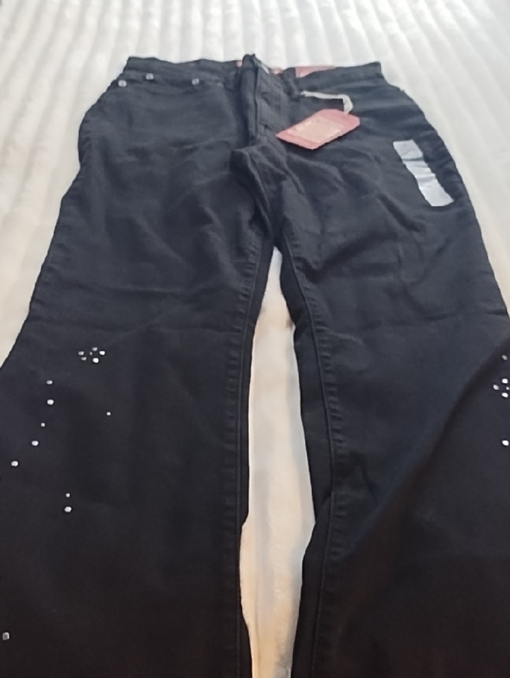 Lucky Brand Black Jeans with Subtle Paint Splatter